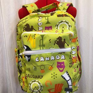 Handmade Canada Backpack with Yellow Lining